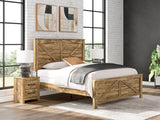 Mega Furniture - Ashley Furniture - Maystonna Bedroom - King Crossbuck Panel Bed - PCB1580B6