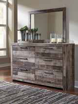 Mega Furniture - Ashley Furniture - Derekson Bedroom - Bedroom Mirror / Multi Gray - B200-36
