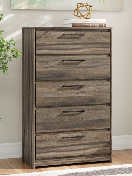 Mega Furniture - Ashley Furniture - Elbrim Bedroom - King Panel Bed / Brown - PCB2005B6