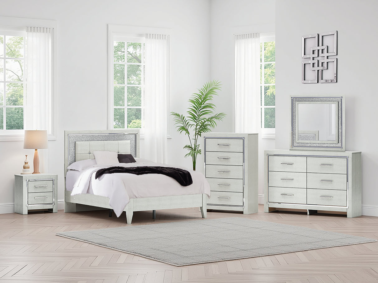 Mega Furniture - Ashley Furniture - Zyniden Bedroom - Six Drawer Dresser / Silver - B2114-31
