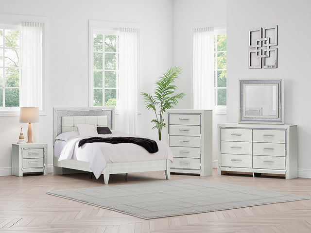 Mega Furniture - Ashley Furniture - Zyniden Bedroom - Six Drawer Dresser / Silver - B2114-31