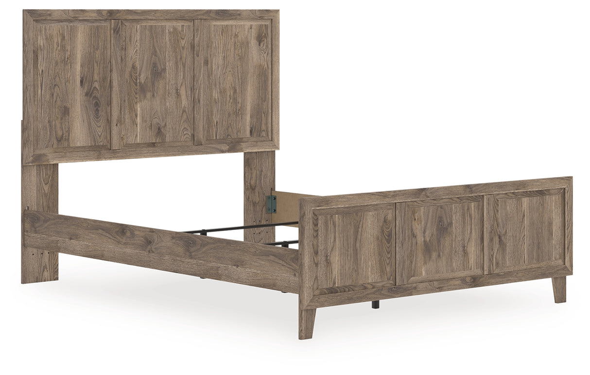 Mega Furniture - Ashley Furniture - Rusticott Bedroom - Queen Panel Bed / Brown - PCB2260B2