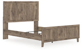 Mega Furniture - Ashley Furniture - Rusticott Bedroom - Queen Panel Bed / Brown - PCB2260B2