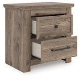 Mega Furniture - Ashley Furniture - Rusticott Bedroom - Two Drawer Night Stand / Brown - PCB2260-92