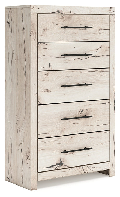Mega Furniture - Ashley Furniture - Lawroy Bedroom - Full Panel Bed with Storage / Light Natural - B2310B42