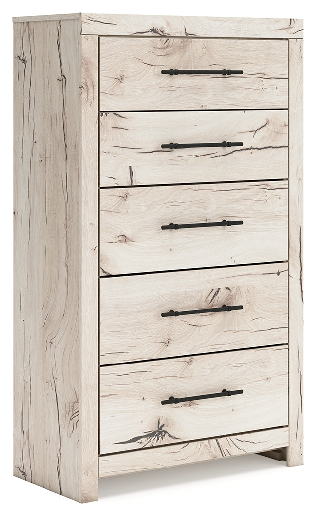 Mega Furniture - Ashley Furniture - Lawroy Bedroom - Full Panel Bed with Storage / Light Natural - B2310B42
