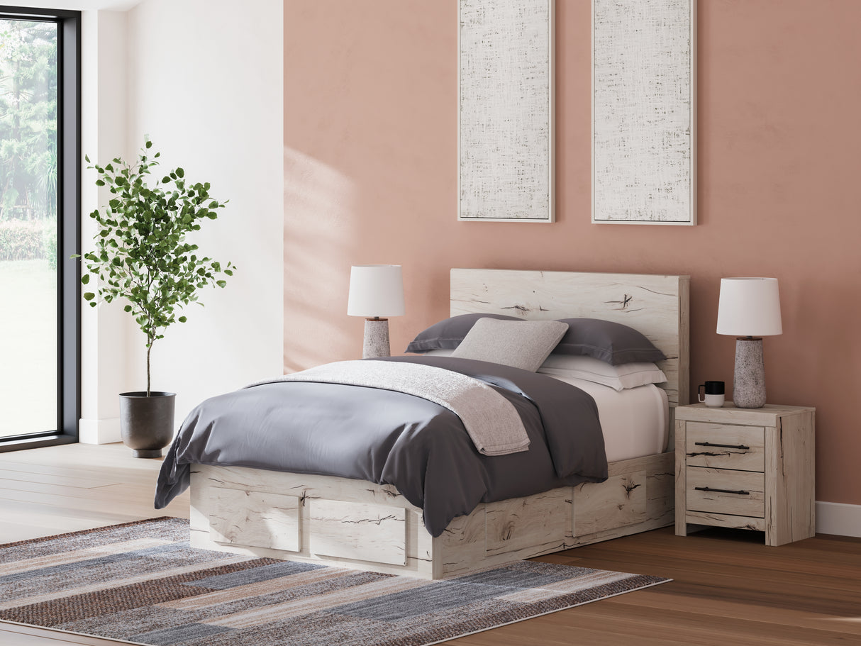 Mega Furniture - Ashley Furniture - Lawroy Bedroom - Full Panel Storage Bed / Light Natural - B2310B24