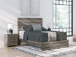 Mega Furniture - Ashley Furniture - Graystorm Bedroom - Twin Panel Bed with Storage / Brown Gray - PCB2405B19