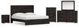 Mega Furniture - Ashley Furniture - Belachime King Panel Bed, Dresser, Mirror, Chest and Nightstand - King Panel Bed, Dresser, Mirror, Chest and Nightstand - B2589B20