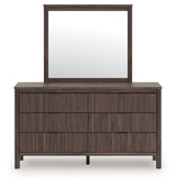 Mega Furniture - Ashley Furniture - Pamytta Bedroom - Dresser and Mirror / Brown - PCB2614B1