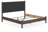 Mega Furniture - Ashley Furniture - Pamytta Bedroom - King Upholstered Panel Bed / Brown - PCB2614B29