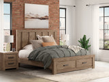 Mega Furniture - Ashley Furniture - Oliandon Bedroom - King Panel Storage Bed - PCB2844B7