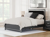 Mega Furniture - Ashley Furniture - Zuraleus Bedroom - Queen Upholstered Platform Bed / Black - PCB3380B2