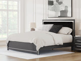 Mega Furniture - Ashley Furniture - Zuraleus Bedroom - King Upholstered Platform Bed / Black - PCB3380B10