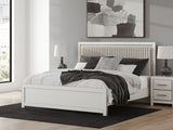 Mega Furniture - Ashley Furniture - Zuraleus Bedroom - King Upholstered Panel Bed / White - PCB3381B8