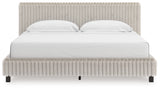 Mega Furniture - Ashley Furniture - Zuraleus Bedroom - King Upholstered Bed / White - PCB3381B13