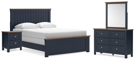 Mega Furniture - Ashley Furniture - Landocken Queen Panel Bed, Dresser, Mirror and Nightstand - Queen Panel Bed, Dresser, Mirror and Nightstand - B414B18