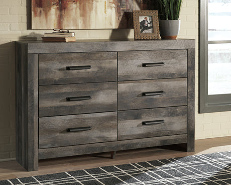 Mega Furniture - Ashley Furniture - Wynnlow Bedroom - Queen Upholstered Poster Bed / Gray - B440B7