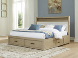 Mega Furniture - Ashley Furniture - Calmoro Bedroom - Queen Bookcase Bed / Gray - B602B4