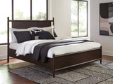 Mega Furniture - Ashley Furniture - Dantenton Bedroom - King Panel Bed / Merlot - B611B6