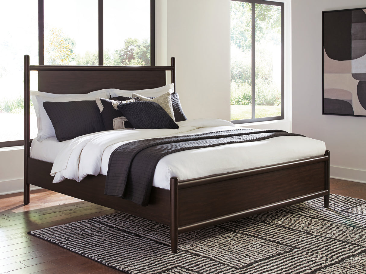 Mega Furniture - Ashley Furniture - Dantenton Bedroom - Queen Panel Bed / Merlot - B611B2
