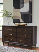 Mega Furniture - Ashley Furniture - Dantenton Bedroom - Dresser / Merlot - B611-31