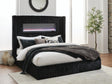 Mega Furniture - Ashley Furniture - Tayleena Bedroom - King Upholstered Bed with Fireplace and Wireless Audio - PCB620B2