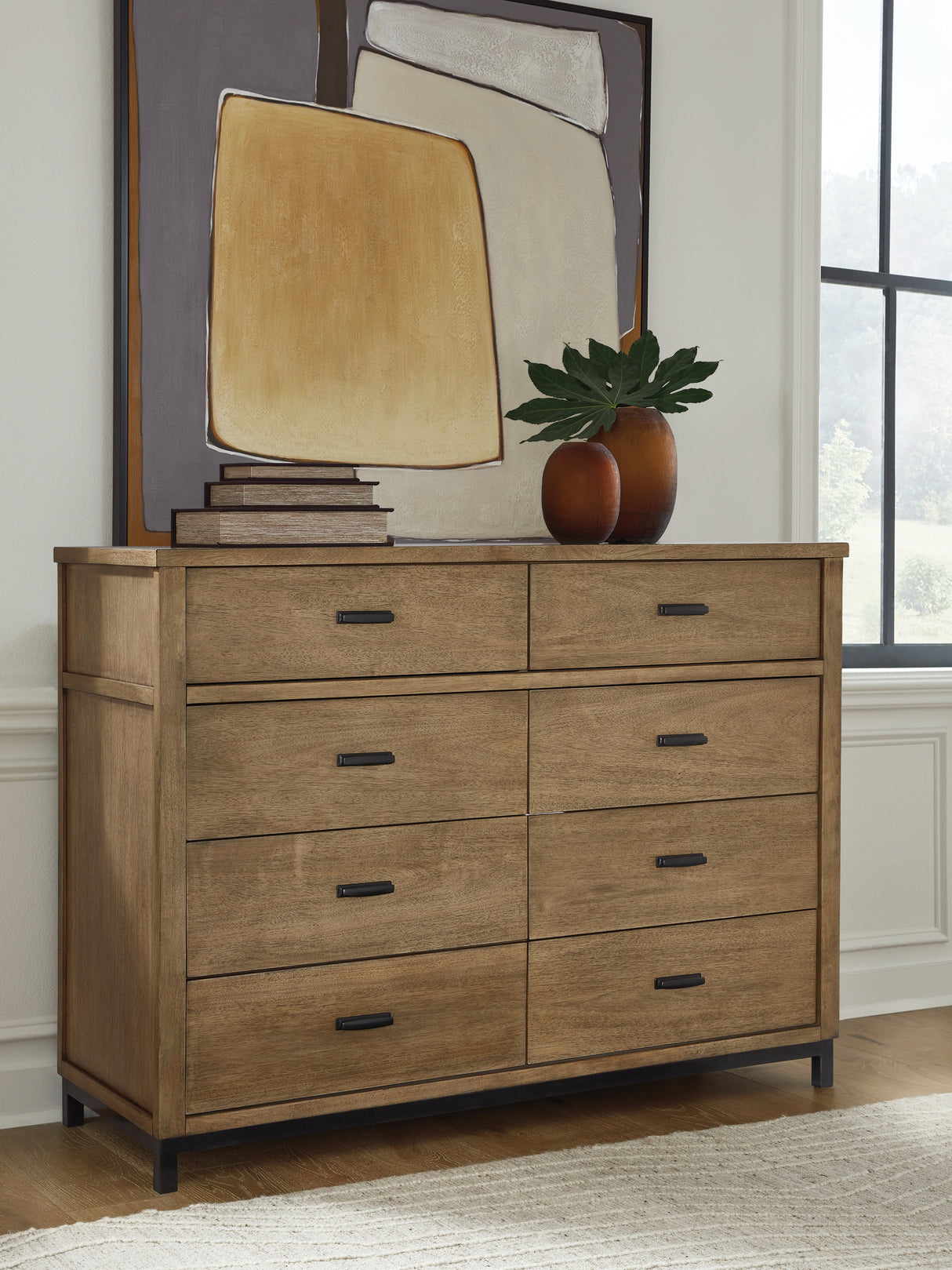 Mega Furniture - Ashley Furniture - Tomtyn Bedroom - Two Drawer Night Stand / Light Brown - B622-92