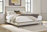 Mega Furniture - Ashley Furniture - Tomtyn Bedroom - California King Upholstered Bed / Light Brown - B622B5