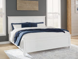 Mega Furniture - Ashley Furniture - Fortman Bedroom - King Panel Bed / White - B680B4