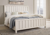 Mega Furniture - Ashley Furniture - Shaybrock Bedroom - Queen Panel Bed / Antique White - B683B2