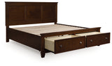 Mega Furniture - Ashley Furniture - Danabrin Bedroom - California King Panel Storage Bed / Brown - B685B19