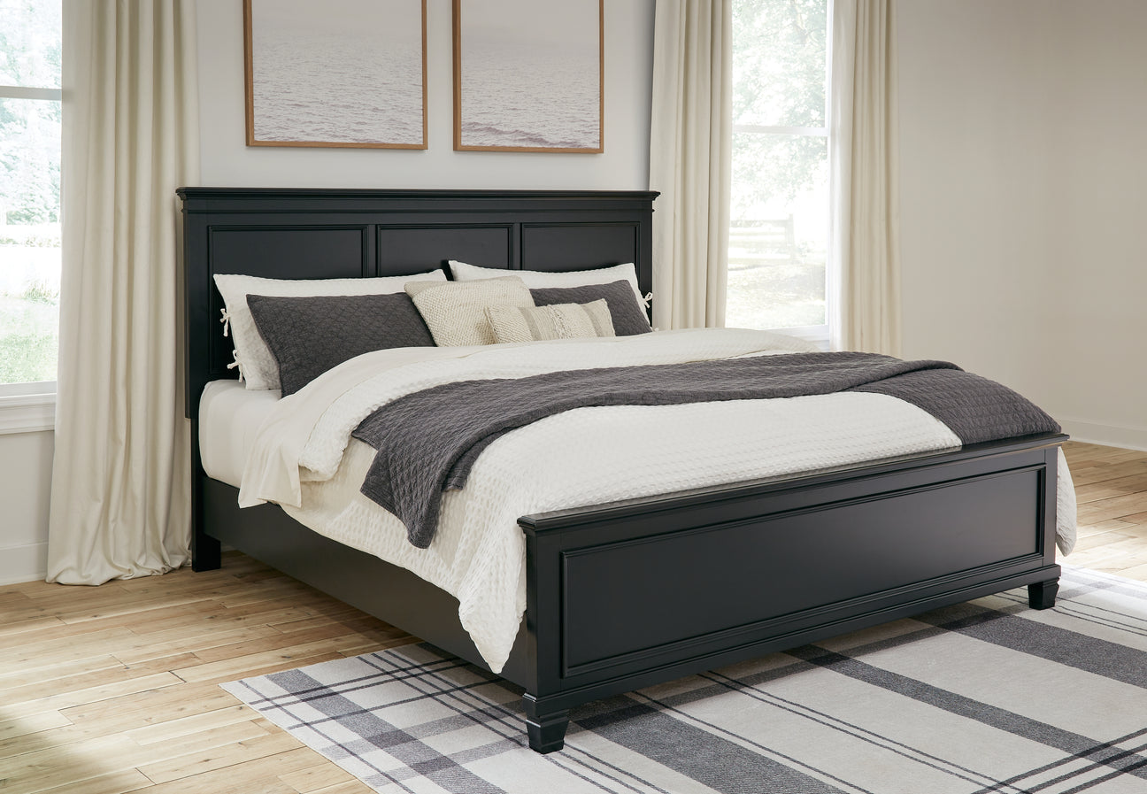 Mega Furniture - Ashley Furniture - Lanolee Bedroom - Twin Panel Storage Bed / Black - B687B21