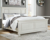 Mega Furniture - Ashley Furniture - Robbinsdale Bedroom - King Panel Bed / Antique White - B742B6