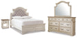 Mega Furniture - Ashley Furniture - Realyn King Panel Bed, Dresser, Mirror and Nightstand - King Panel Bed, Dresser, Mirror and Nightstand - B743B78