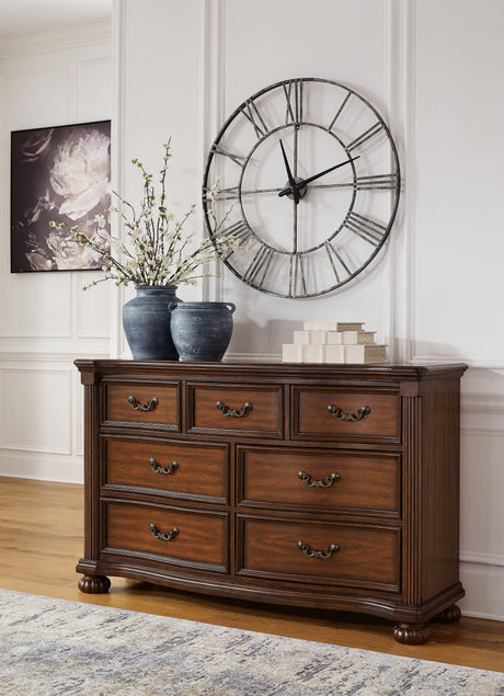 Mega Furniture - Ashley Furniture - Lavinton Bedroom - King Poster Bed / Brown - B764B9