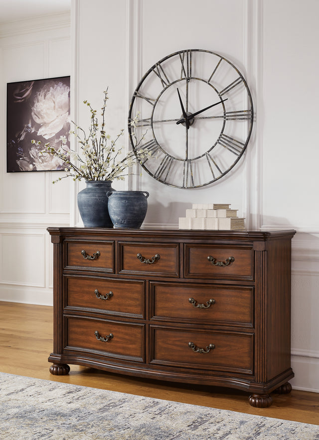 Mega Furniture - Ashley Furniture - Lavinton Bedroom - King Poster Bed / Brown - B764B9