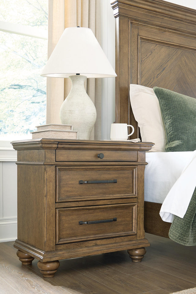Mega Furniture - Ashley Furniture - Karallin Bedroom - Three Drawer Night Stand - PCB782-93