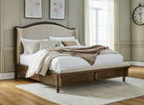 Mega Furniture - Ashley Furniture - Sturlayne Bedroom - California King Upholstered Panel Bed / Brown - B787B5