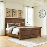 Mega Furniture - Ashley Furniture - Zackaryn Bedroom - California King Panel Bed / Warm Brown - PCB807B8