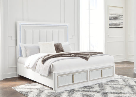 Mega Furniture - Ashley Furniture - Chalanna Bedroom - Dresser and Mirror / White - B822B1