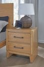 Mega Furniture - Ashley Furniture - Sherbana Bedroom - Two Drawer Night Stand / Light Brown - B833-92
