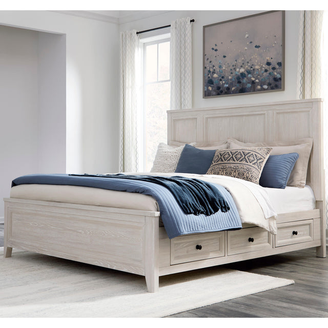 Mega Furniture - Ashley Furniture - Darbonton Bedroom - California King Panel Storage Bed - PCB853B5