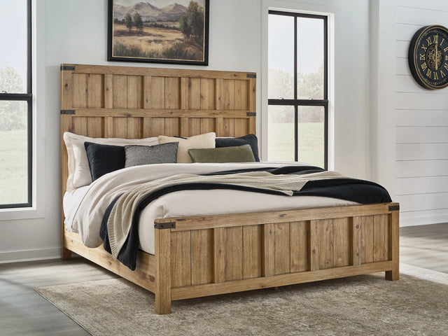 Mega Furniture - Ashley Furniture - Ridgester Bedroom - King Panel Bed - B858B6