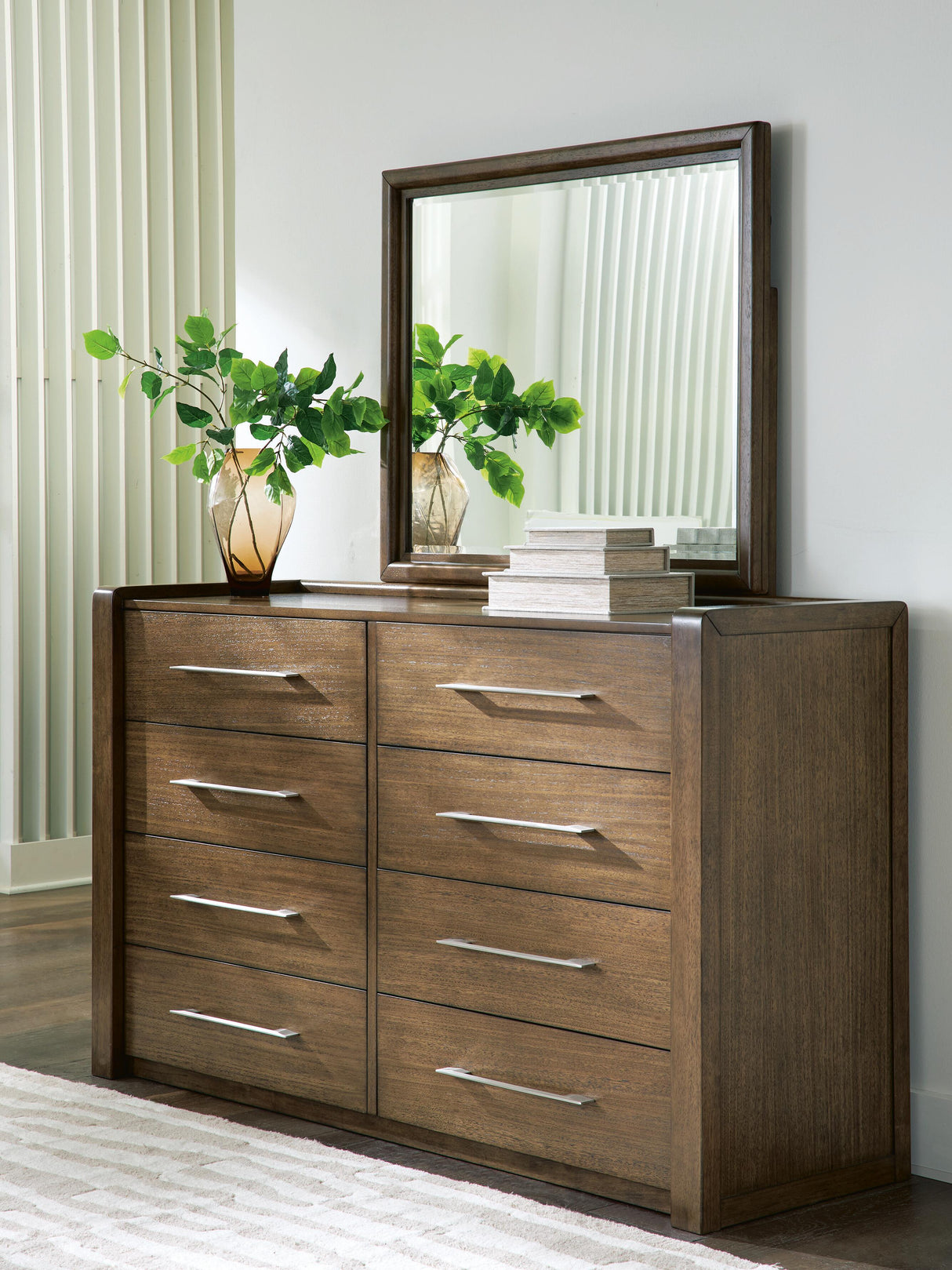 Mega Furniture - Ashley Furniture - Marxmore Bedroom - Dresser and Mirror / Brown - B863B1
