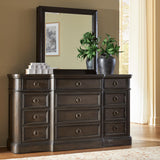 Mega Furniture - Ashley Furniture - Wickenger Bedroom - Dresser and Mirror / Dark Brown - PCB889B1