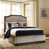 Mega Furniture - Ashley Furniture - Wickenger Bedroom - Queen Upholstered Panel Bed / Dark Brown - PCB889B2