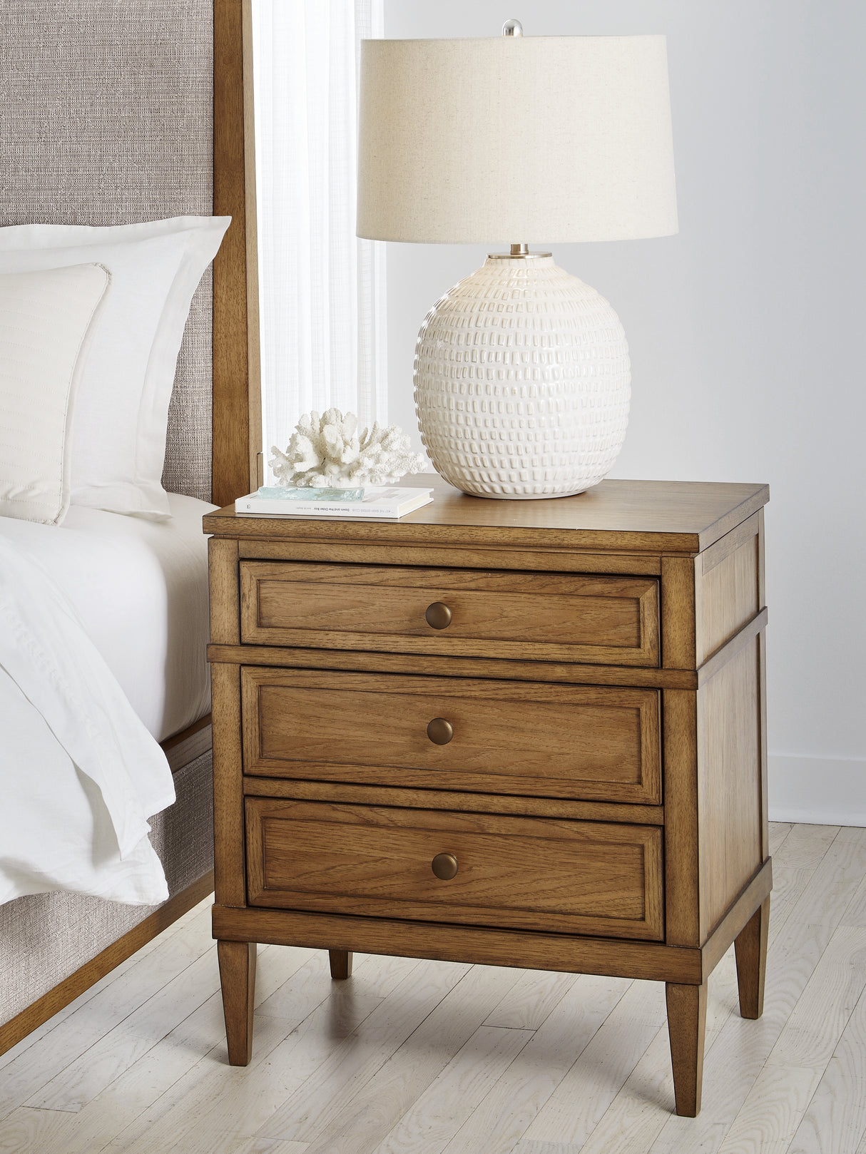 Mega Furniture - Ashley Furniture - Sharlance Bedroom - Three Drawer Night Stand / Brown - B895-93