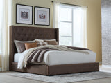 Mega Furniture - Ashley Furniture - Lavernty Bedroom - King Upholstered Storage Bed - PCB9002B2