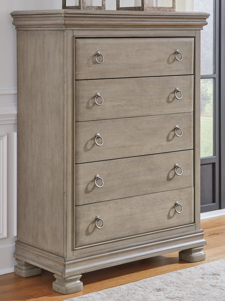 Mega Furniture - Ashley Furniture - Lexorne Bedroom - California King Sleigh Bed / Gray - B924B5